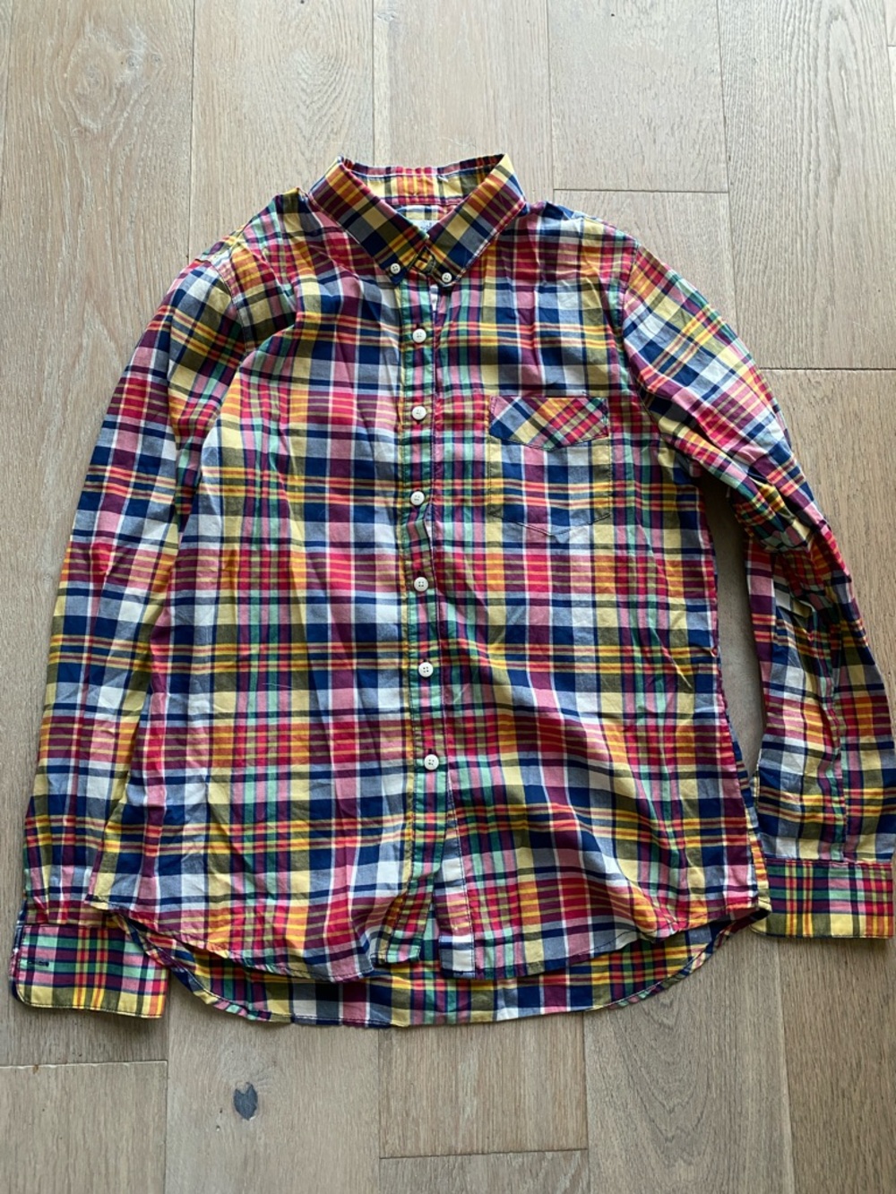 Steven Alan Men's Multicolor Plaid Button-Down Shirt